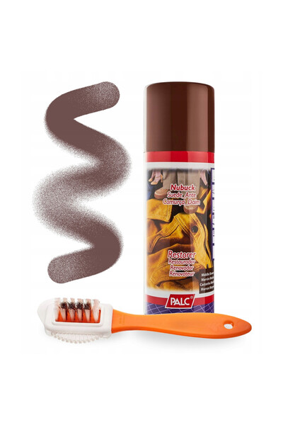 Palc Kit de renovare pentru piele intoarsa si nubuc, pentru deget, spray maro...