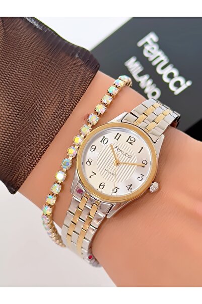 Ferrucci Steel Strap Numerical Model 2 Year Warranty 3 Atm Waterproof Women's...