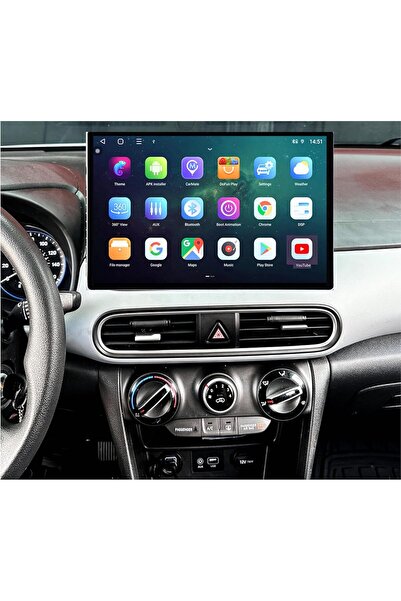 Carplayer شاشة أندرويد هيونداي كونا مقاس 13 بوصة موديل 2018-2023 مع دعم أبل ك...