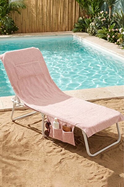 Rivaİstanbul Powder 100% Cotton Sunbed Towel, 60X180 Cm, Quick Drying Beach T...