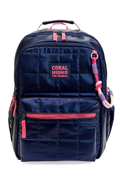 Coral High Navy Blue School Backpack 24423