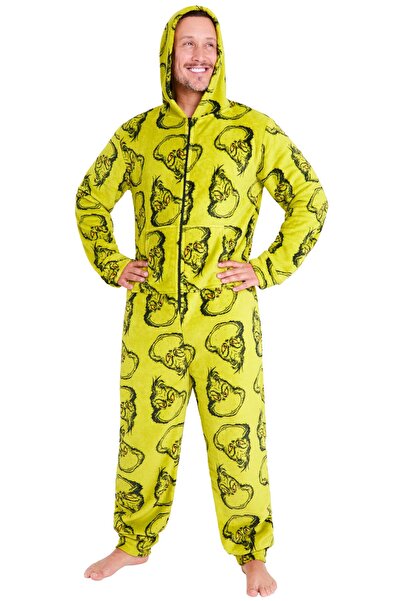 MIULEE Pijama Unisex, Confort Termic, Fleece, Cu Gluga, Verde, Marime S
