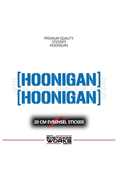 ARONA Hoonigan Sticker Universal Compatible with All Surfaces 20 cm 2 Pieces