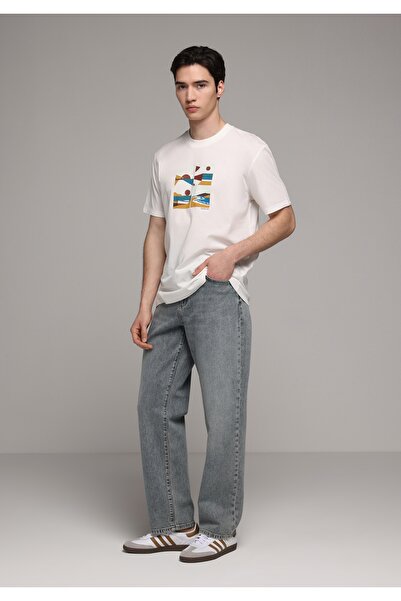Colin's Loose Relaxed Fit Erkek Green Cast Denim Jean Pantolon