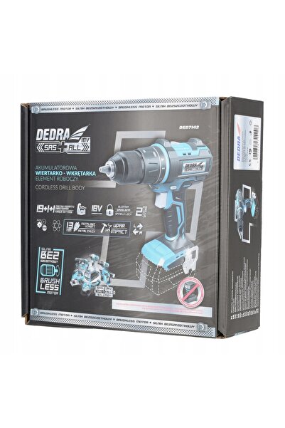 dedra Mașină de găurit cu funcție de percuție 18V SASALL DED7142