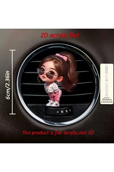 OEM Odorizant auto pentru grila de ventilație, model drăguț de fată cu ochela...