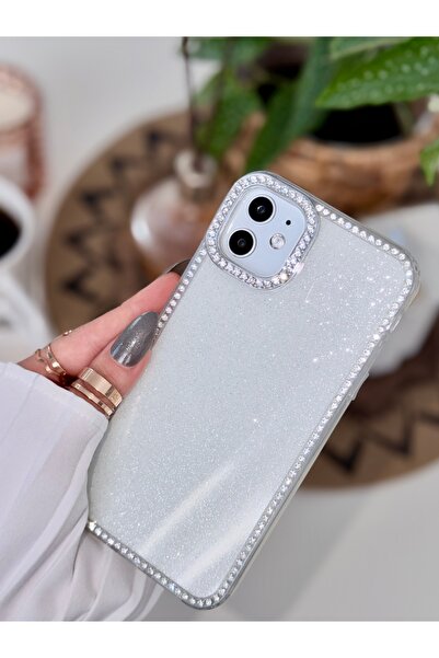 Go Aksesuar Iphone 11 Uyumlu Elmas Tasarımlı Taşlı Işıltılı DİAMOND Parlak Pı...