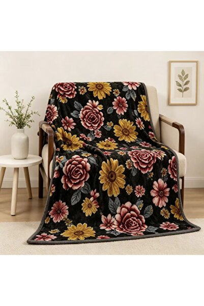 Bleco Comfortable nap blanket - 160*220cm - Floral pattern - Comfortable and ...