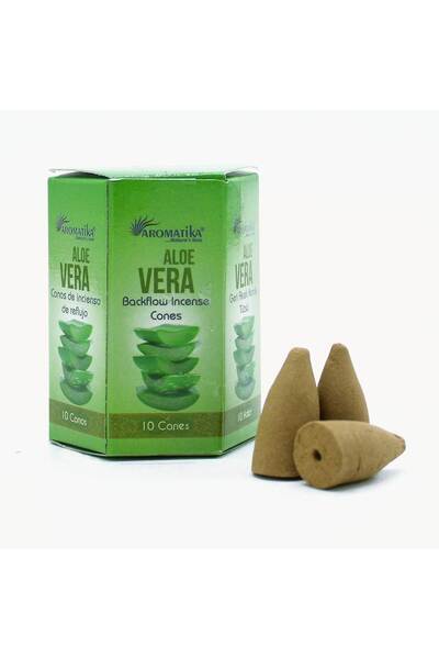 Aromatika CONURI PARFUMATE CU REFLUX PENTRU CASCADE DE FUM | ALOE VERA | ELIM...