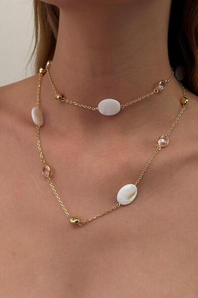 Charmist Steel Long Pearlescent Marea Necklace