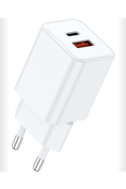 lemontti Încărcător GaN cu două porturi de 30W, 1x USB-C + 1x USB-A, Ștecher ...