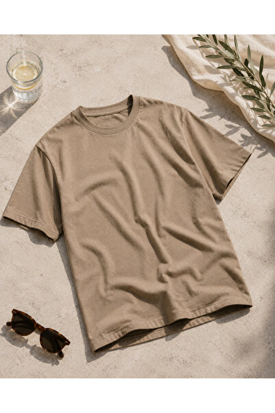 De Carte Plain Crew Neck Comfortable Fit Unisex Casual Seasonal T-Shirt