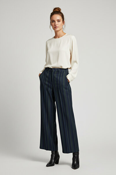 G-STAR RAW Women Bronson High Wide Leg Chino Imperial Blue And Vermont Green ...