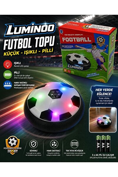 Luminoo Işıklı Kayar Futbol Topu Hava Yastıklı Pil Destekli Çocuk Oyuncağı