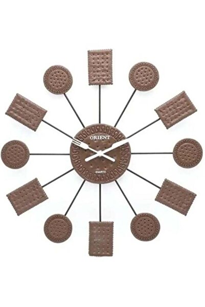 Orient DAY TO DAY Round And Square Cookie Biscuit Themed Wall Clock With Fork...