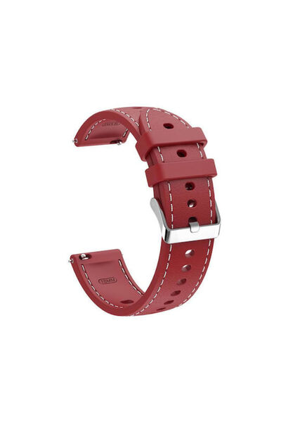 OEM Λουράκι σιλικόνης με λευκή ραφή για Huawei Watch GT 4 41mm Κρασσί Κόκκινο
