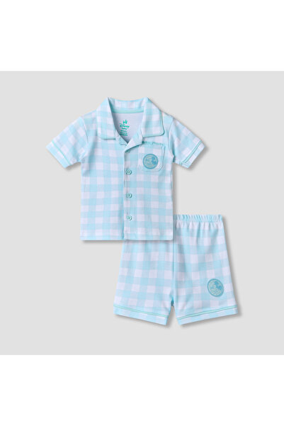 Disney Collared Short Sleeves Shirt and Shorts Set with Mickey Mouse Applique