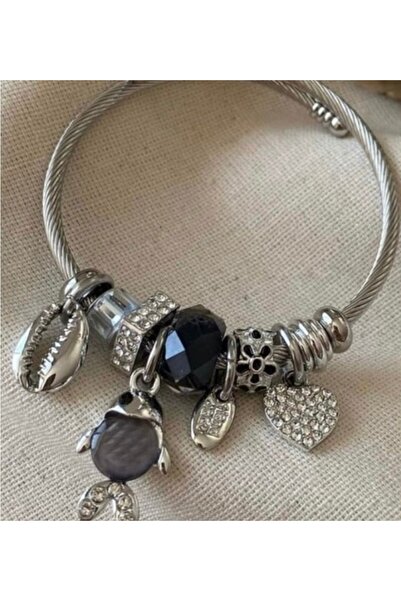 LUMI TAKI-SAAT Black Fish Figured Charm Bracelet