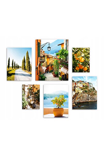Naklejkomania Postere XXL pentru perete in living, Set peisaje italiene, Ital...