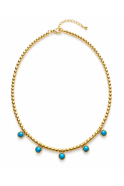 Vi store Çelik Blue Kolye
