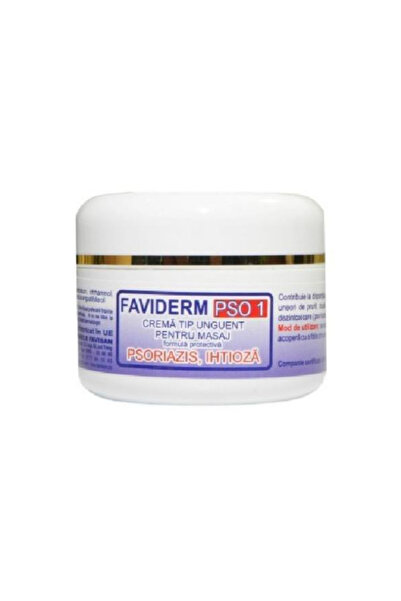 Favisan Crema tip Unguent pentru Masaj Faviderm PSO 1 Psoriazis, Ihtioza Favi...
