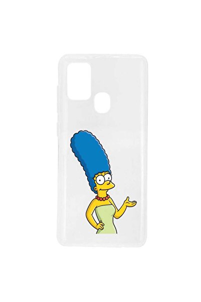 OEM Husa compatibila cu Samsung Galaxy A21s Silicon Transparenta Model Simpso...