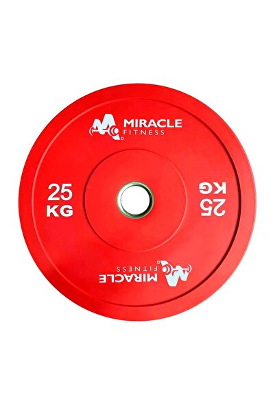 miracle fitness Olympic Bumper Plate Rubber Weight Plates for Weight Lifting ...