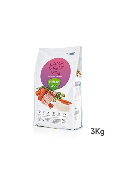 Natura Diet Hrană pentru câini mici cu miel și orez, Miel și Orez 3kg, Hipoal...