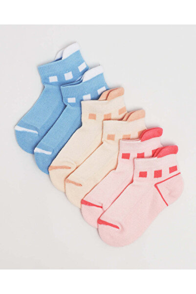 REDTAG Girls Assorted Ankle Length Socks 3 Pairs