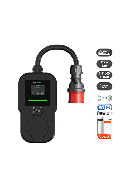 ZTV501 22kW Taşınabilir Wallbox Elektrikli Araç Şarj Cihazı 32A/380V