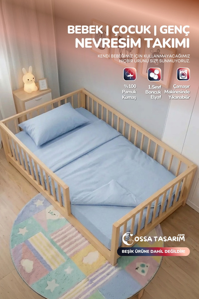 yasetex tasarım 100% Cotton Poplin Children's Youth Duvet Cover Set 3 Piece D...