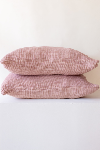 vivamaison 4 Layer Muslin Pillowcase Set of 2 50X70 cm 100% Cotton Breathable