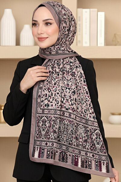 hadiora Women's Dusty Rose Floral Patterned Soft Shawl