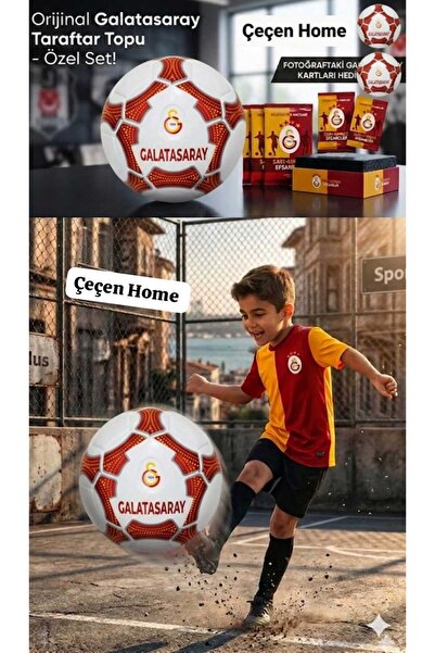 ÇEÇEN HOME Original Licensed Galatasaray Football Ball + 1 Pack of Original G...