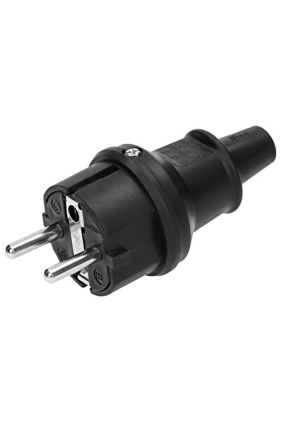 Orno Mini conector Uni-Schuko, IP44, negru, 16A, 230V