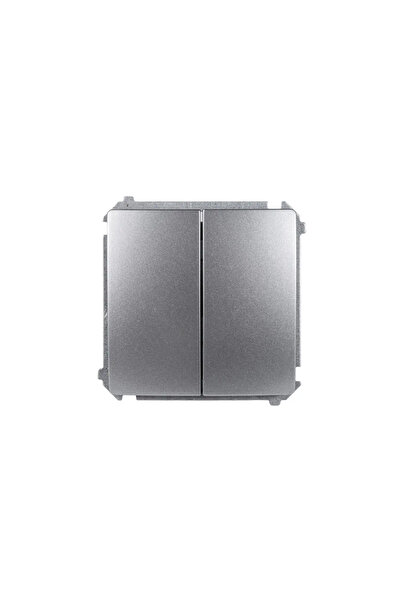 Kontakt-Simon Conector scară Simon Basic dublu 10AX 230V inox (BMW6/2.01/21)