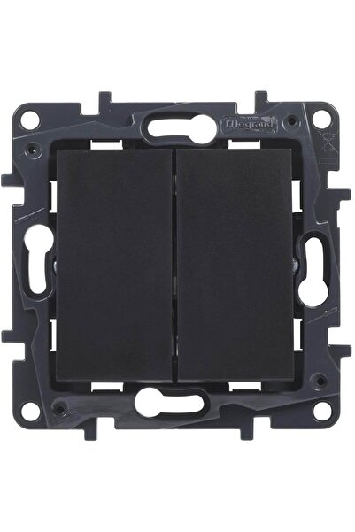 Legrand Niloe Step Conector întrerupător încastrat dublu 10A - culoare negru ...