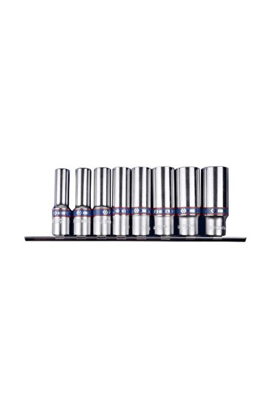 King Tony SET DE CHEI PĂTRATE 3/8" 8 buc. LONG 6-CATNE 10 - 19mm, CROMAT, PE ...