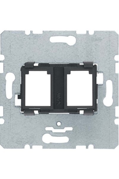 hager one.platform Placă dublă de susținere cu element de fixare negru 454202