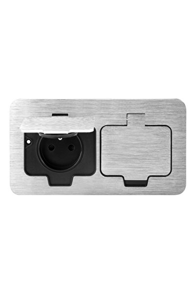 Orno Casetă electrică etanșă dublă, dreptunghiulară, IP55, argintiu