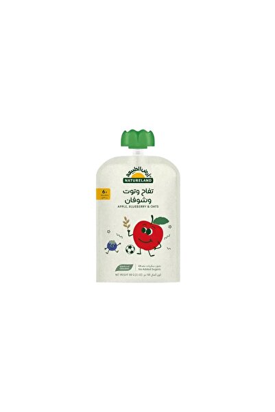 natureland Puree Apple, Raspberry and Oatmeal for Baby 100g Earth Nature