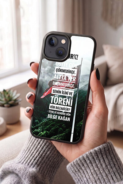 Snacase Apple iPhone 13 / 14 Uyumlu Türk Bayrağı Tasarımlı Glossy Premium Kılıf