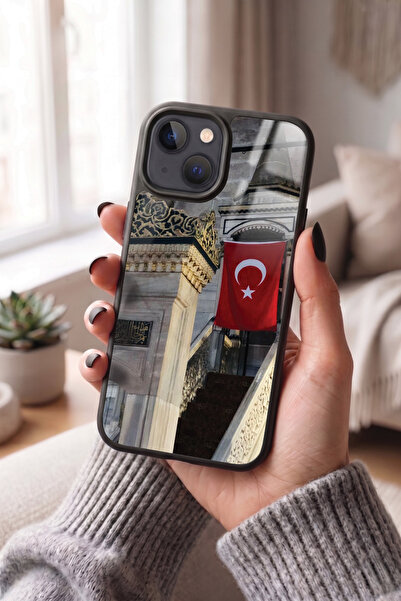 Snacase Apple iPhone 13 / 14 Uyumlu Türk Bayrağı Tasarımlı Glossy Premium Kılıf
