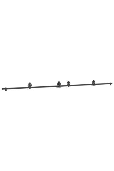 vidaxl Set de feronerie pentru ușă glisantă, negru, 400 cm, oțel