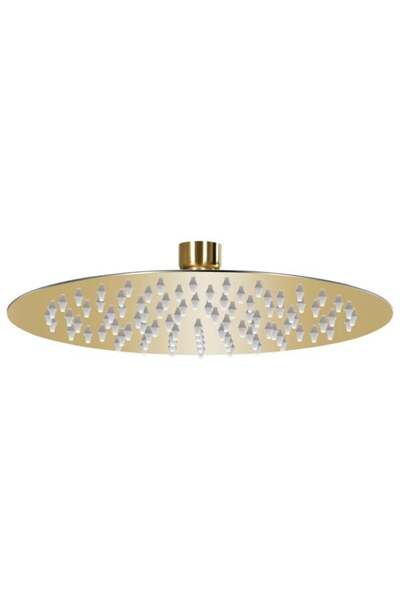 vidaxl Cap de duș rotund tip ploaie, auriu, 20 cm, din oțel inoxidabil