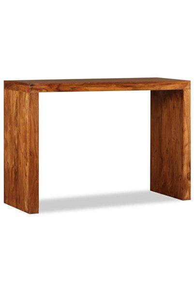 vidaxl Masă consolă, lemn masiv cu finisaj tip miere, 110x40x76 cm