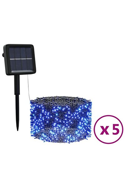 vidaxl Luminițe solare 5 bucăți 5 x 200 LED Albastre Pentru interior și exterior