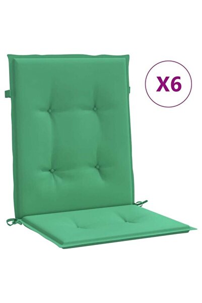 vidaxl Perne mici pentru spate, 6 bucăți, Verzi, 100 x 50 x 3 cm, Material Ox...