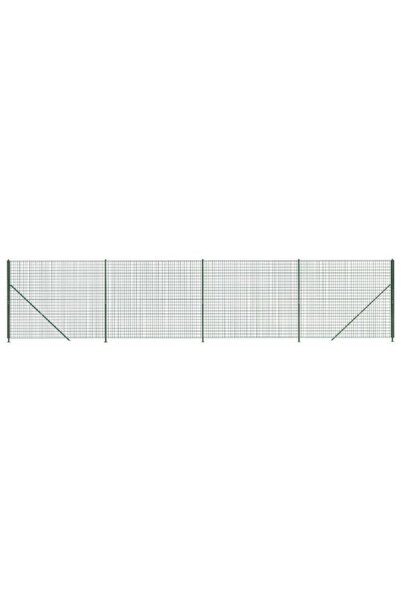 vidaxl Gard din plasă de sârmă cu bordură, verde, 2,2 x 10 m