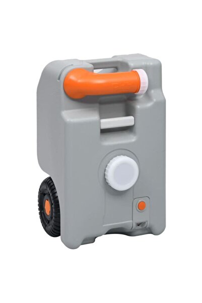 vidaxl Rezervor de apă cu roți pentru camping, gri, 25 L